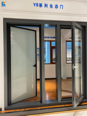 Fabricante de puertas y ventanas Puerta batiente acústica de vidrio templado de aluminio moderna