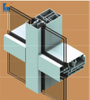 Paredes cortina de vidrio de aluminio estructural Paredes de ventana de vidrio de aluminio con doble acristalamiento